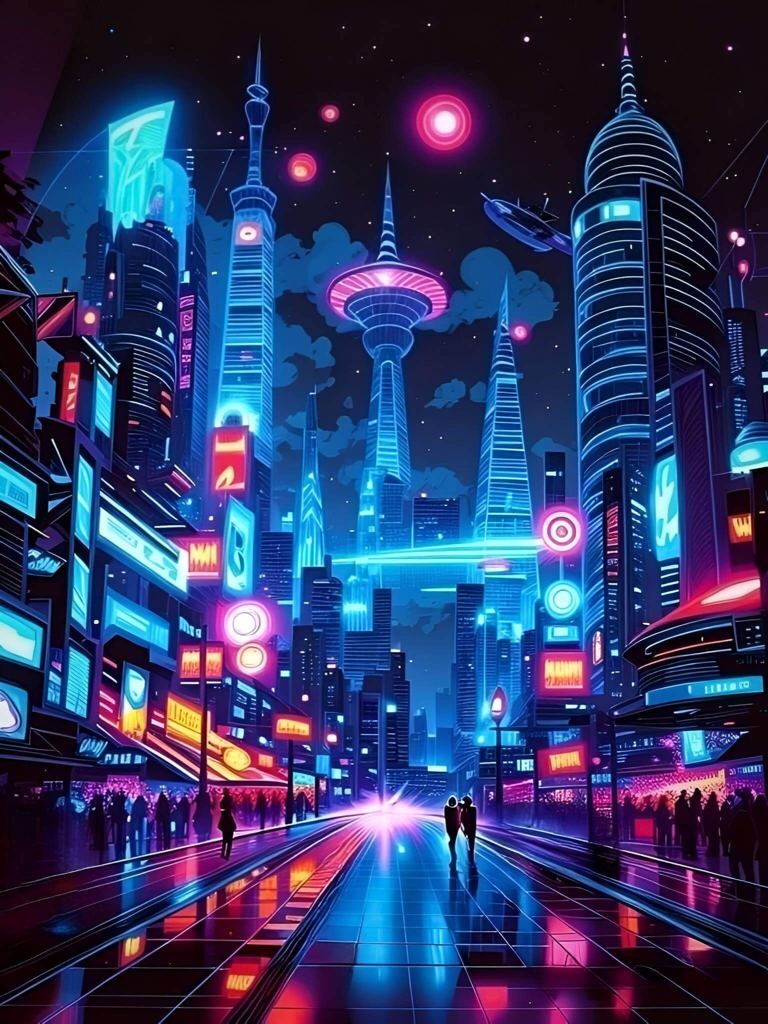 City of the future in AI art.