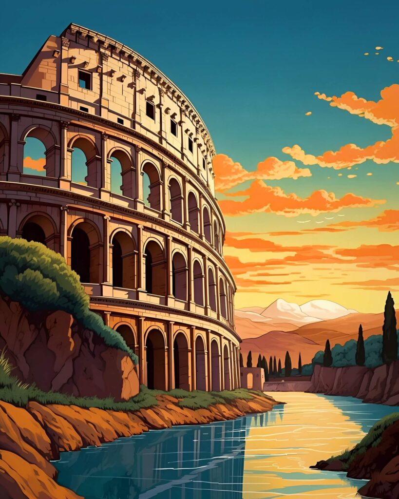 Colosseum AI-generated artwork.