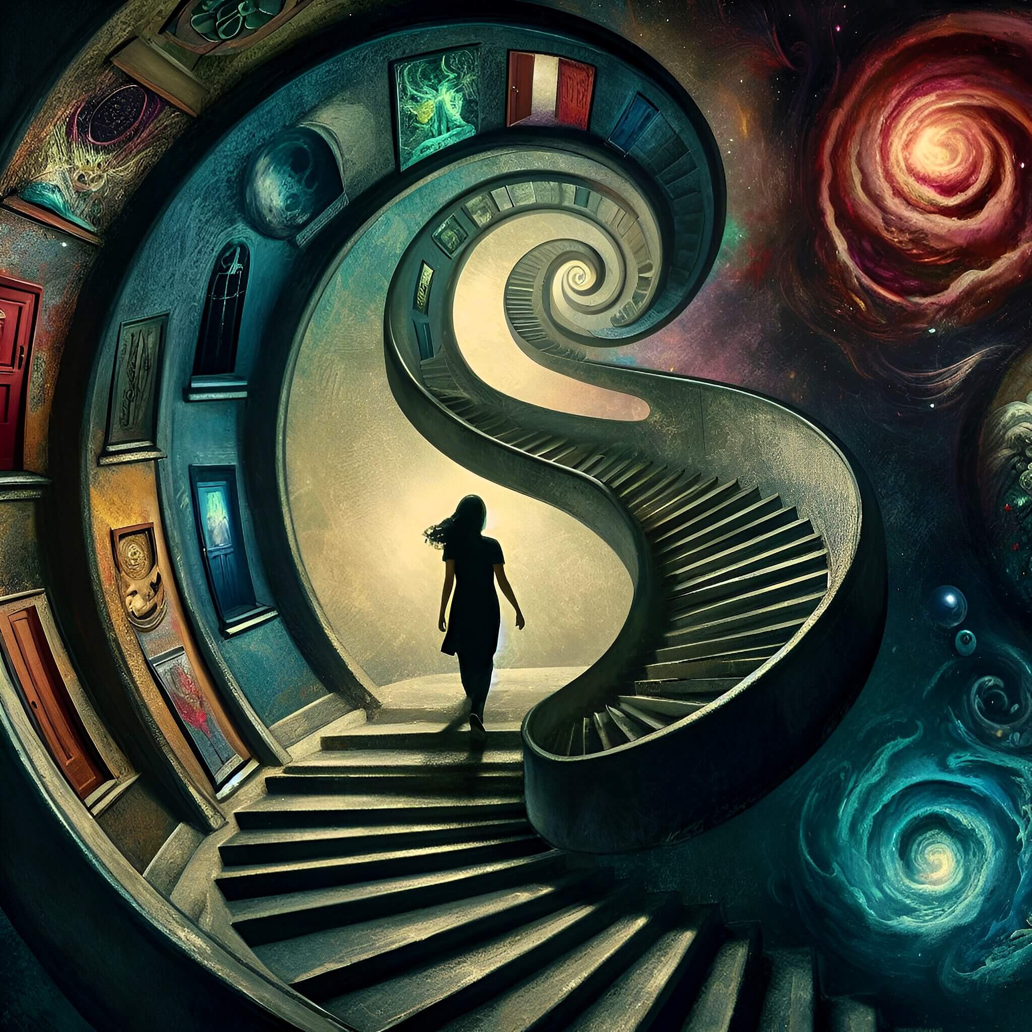 Spiral Infinity - AI-generated artwork symbolizing spirituality.